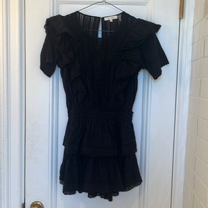 LOVESHACKFANCY black mini dress (Natasha)